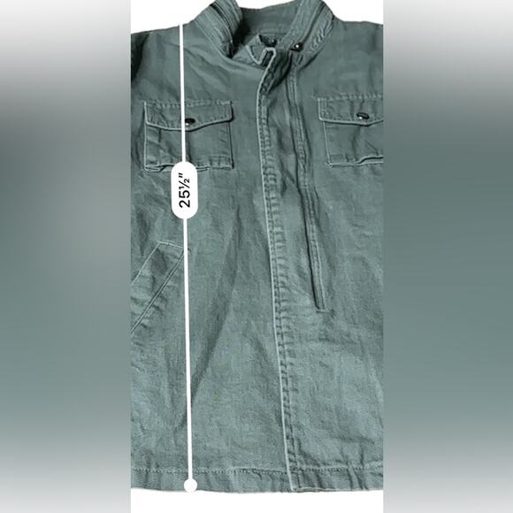 POL‎ Olive Green Long Sleeve Utility Military Full Zip Jacket Size M - Picture 11 of 11